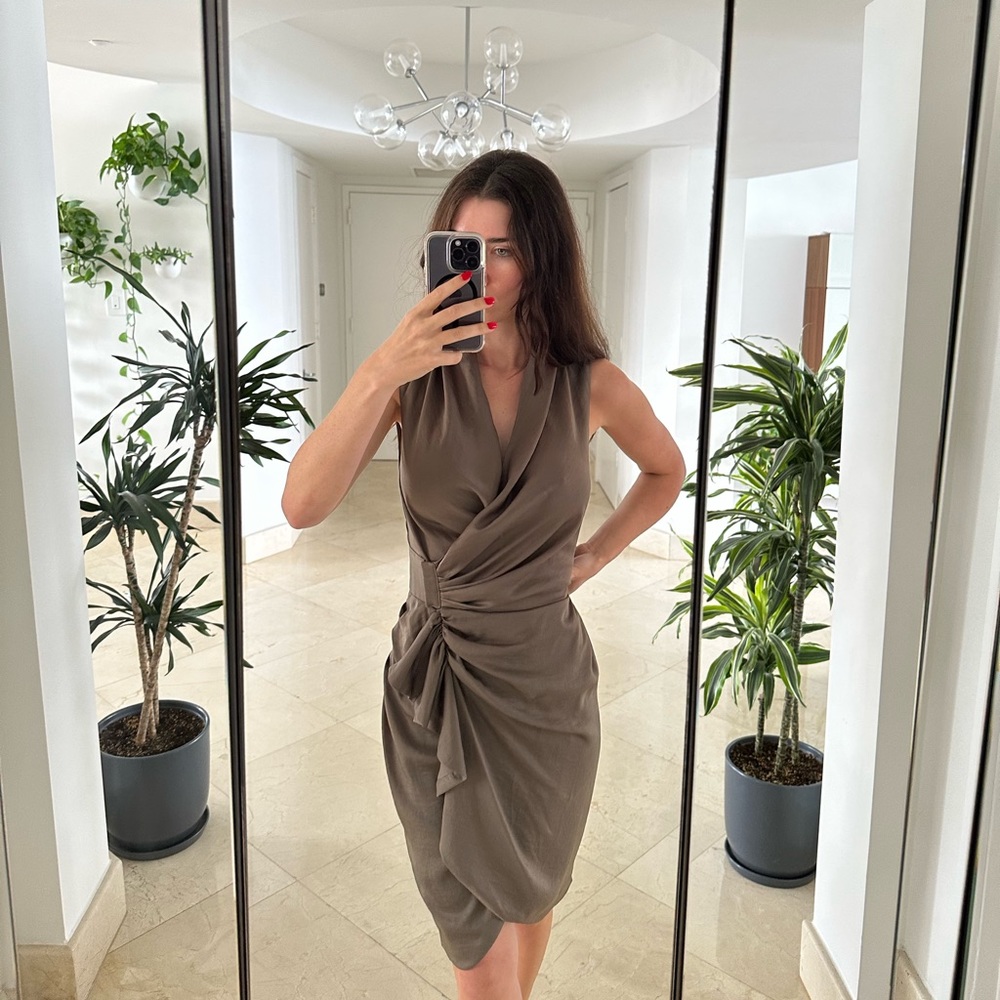 Slate green Allsaints dress